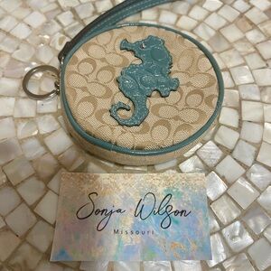 Coach Seahorse Coin Purse Keychain